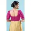 Designer Silk Embroidery Work Party Wear Readymade Blouse In Magenta - 8182180932