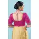 Designer Silk Embroidery Work Party Wear Readymade Blouse In Magenta - 8182180932
