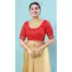 Designer Silk Embroidery Work Party Wear Readymade Blouse In Red - 8182180935
