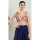 Multi Color Brocade Embroidery Designer Party Wear Readymade Blouse - 8183180936