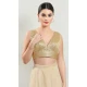 Gold Color Brocade Woven Work Designer Party Wear Readymade Blouse - 8183180938