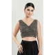 Black Color Silk Embroidery Designer Party Wear Readymade Blouse - 8183180939