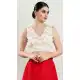 Off White Color Silk Embroidery Designer Party Wear Readymade Blouse - 8183180940