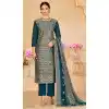 Blue Blooming Vichitra Embroidery Work Party Wear Salwar Kameez - 8184180942