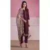 Chinnon Embroidery Work Festival Wear Heavy Salwar Suit In Purple - 8185180947
