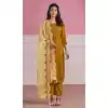 Chinnon Embroidery Work Festival Wear Heavy Salwar Suit In Mustard - 8185180948