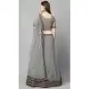 Sequins Work Georgette Grey Designer Party Wear Heavy Lehenga Choli - 8195181010