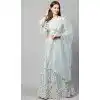 Heavy Designer Net With Thread Work Party Wear Lehenga Choli In Grey - 8196181013