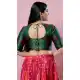 Green Brocade Printed Work Designer Traditional Wear Readymade Blouse - 8197181015