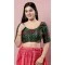 Green Brocade Printed Work Designer Traditional Wear Readymade Blouse - 8197181015