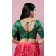Brocade Green Printed Work Designer Traditional Wear Readymade Blouse - 8197181024