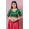 Brocade Green Printed Work Designer Traditional Wear Readymade Blouse - 8197181024