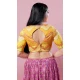 Yellow Silk Printed Work Designer Traditional Wear Readymade Blouse - 8197181025