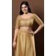 Gold Net Embroidery Work Designer Function Wear Readymade Blouse - 8198181028