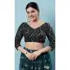 Silk With Sequins Work Function Wear Designer Readymade Blouse In Fire Blue - 8208181083