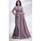 Purple Crepe Satin Silk Embroidery Work Party Wear Designer Saree - 8207181073