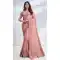 Peach Pure Crepe Georgette Embroidery Work Party Wear Designer Saree - 8207181080