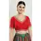 Silk Embroidery Work Dark Red Designer Festive Wear Readymade Blouse - 8226181201