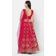 Party Wear Georgette Magenta Mirror Work Designer Lehenga Choli - 8229181217