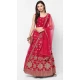 Party Wear Georgette Magenta Mirror Work Designer Lehenga Choli - 8229181217