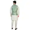 Cream Art Silk Resham Work Designer Men's Readymade Kurta Pajama - 8220181159
