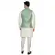 Cream Art Silk Resham Work Designer Men's Readymade Kurta Pajama - 8220181159