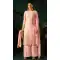Traditional Pure Viscose With Embroidery Party Wear Palazzo Salwar Kameez In Peach - 8221181164