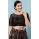 Party Wear Readymade Black Net With Sequins Work Designer Blouse - 8227181208