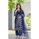 Navy Blue Velvet Embroidered Party Wear Pakistani Salwar Suit - 11194199553