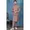 Coffee Banarasi Silk Resham Work Men Readymade Kurta Pajama With Jacket - 8232181266