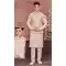 Beige Banarasi Silk Sequins Work Men Readymade Kurta Pajama With Jacket - 8232181290