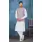 Banarasi Silk White Resham Work Men Readymade Kurta Pajama With Jacket - 8232181300