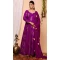 Pure Rayon Foil Print Work Purple Party Wear Readymade Gown With Dupatta - 8275181553