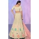 Off White Net With Embroidery Work Designer Wedding Wear Lehenga Choli - 8286181604