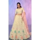 Off White Net With Embroidery Work Designer Wedding Wear Lehenga Choli - 8286181604