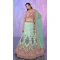 Georgette Aqua With Embroidery Work Designer Wedding Wear Lehenga Choli - 8286181605
