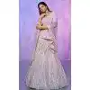 Lavender Organza With Embroidery Work Designer Wedding Wear Lehenga Choli - 8286181609