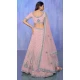 Pink Georgette With Embroidery Work Designer Wedding Wear Lehenga Choli - 8286181610