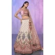 White Velvet With Embroidery Work Designer Wedding Wear Lehenga Choli - 8286181614