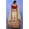 Velvet White With Embroidery Work Designer Wedding Wear Lehenga Choli - 8286181618