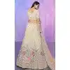 Georgette White With Embroidery Work Designer Wedding Wear Lehenga Choli - 8286181619