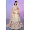 Georgette White With Embroidery Work Designer Wedding Wear Lehenga Choli - 8286181619