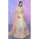 Georgette White With Embroidery Work Designer Wedding Wear Lehenga Choli - 8286181619