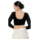 Designer Velvet Plain Black Readymade Festive Party Wear Blouse - 8289181626