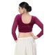 Designer Velvet Plain Magenta Readymade Festive Party Wear Blouse - 8289181627