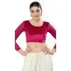 Designer Velvet Plain Pink Readymade Festive Party Wear Blouse - 8289181628