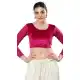 Designer Velvet Plain Pink Readymade Festive Party Wear Blouse - 8289181628