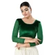 Designer Velvet Plain Green Readymade Festive Party Wear Blouse - 8289181629