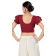 Designer Cotton Lycra Maroon Plain Party Wear Readymade Blouse - 8290181631