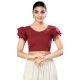 Designer Cotton Lycra Maroon Plain Party Wear Readymade Blouse - 8290181631